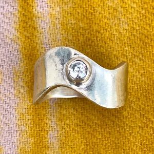 Sterling Silver and “Diamond” Ring